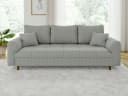 S-Style Möbel Polstergarnitur Zara 3+1 Skandinavisch Cord Grau Bild 5