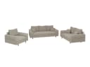 S-Style Möbel Polstergarnitur 3+2+1 Leif Beige Boucle Skandinavisch Bild 1