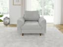S-Style Möbel Sessel Kristian Grau Chenille Skandinavisch Holzfüße Bild 3