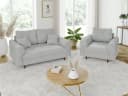 S-Style Möbel Sessel Kristian Grau Chenille Skandinavisch Holzfüße Bild 5