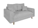 S-Style Möbel 2-Sitzer Sofa Kristian Chenille Grau Braune Holzfüße Bild 1