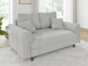 S-Style Möbel 2-Sitzer Sofa Kristian Chenille Grau Braune Holzfüße Bild 2
