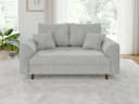 S-Style Möbel 2-Sitzer Sofa Kristian Chenille Grau Braune Holzfüße Bild 3