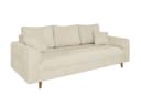 S-Style Möbel 3-Sitzer Sofa Kristian Beige Chenille Braun Holzfüße Bild 1