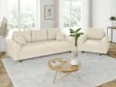 S-Style Möbel 3-Sitzer Sofa Kristian Beige Chenille Braun Holzfüße Bild 5