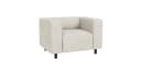 S-Style Möbel Sessel Gustav Beige Cord-Stoff mit Wellenfederung Bild 1