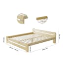 Furnify Massives Kiefernbett 160x200 Modern Ohne Matratze Bild 1