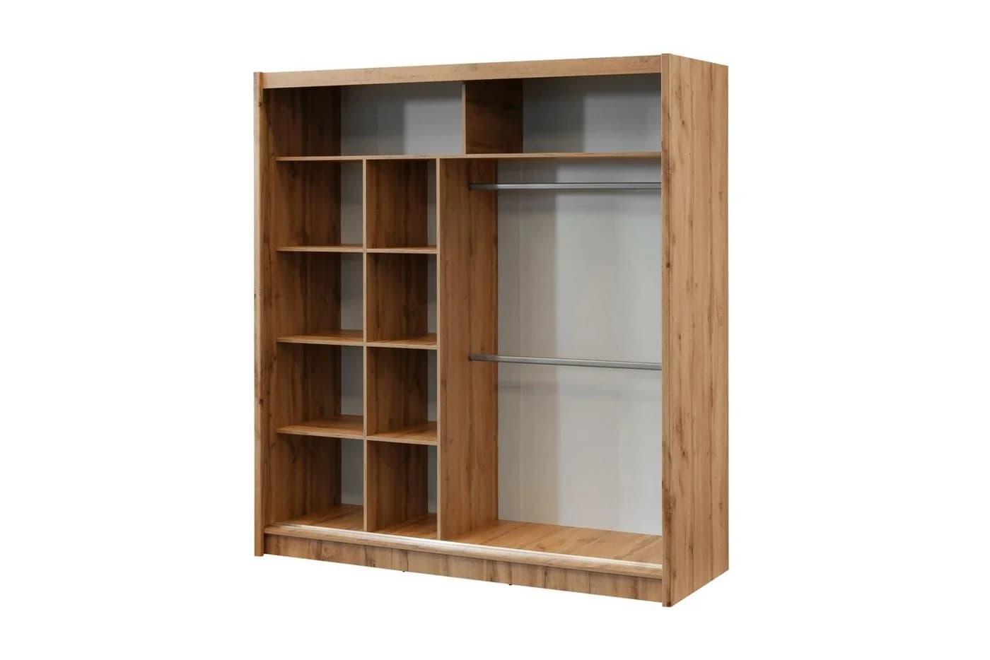 COMBO Schiebetürenschrank 203x215cm Spiegel Wotan Eiche Schwarz - Bild 4