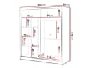 COMBO Schiebetürenschrank 203x215cm Spiegel Wotan Eiche Schwarz Bild 5