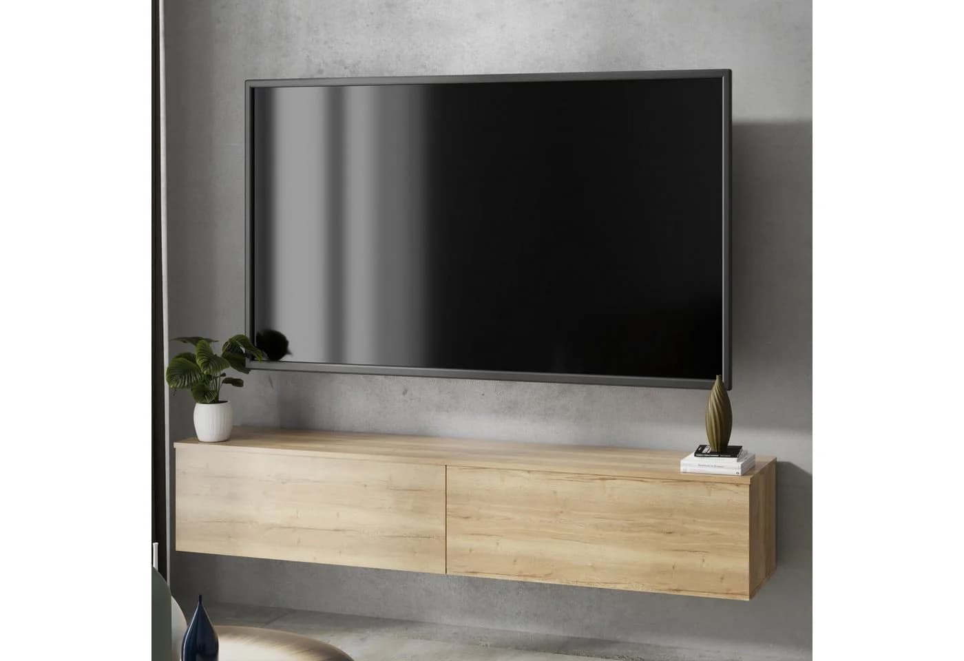 KOBI S.C. TV-Lowboard 160 cm Artisan Eiche Modern - Bild 3