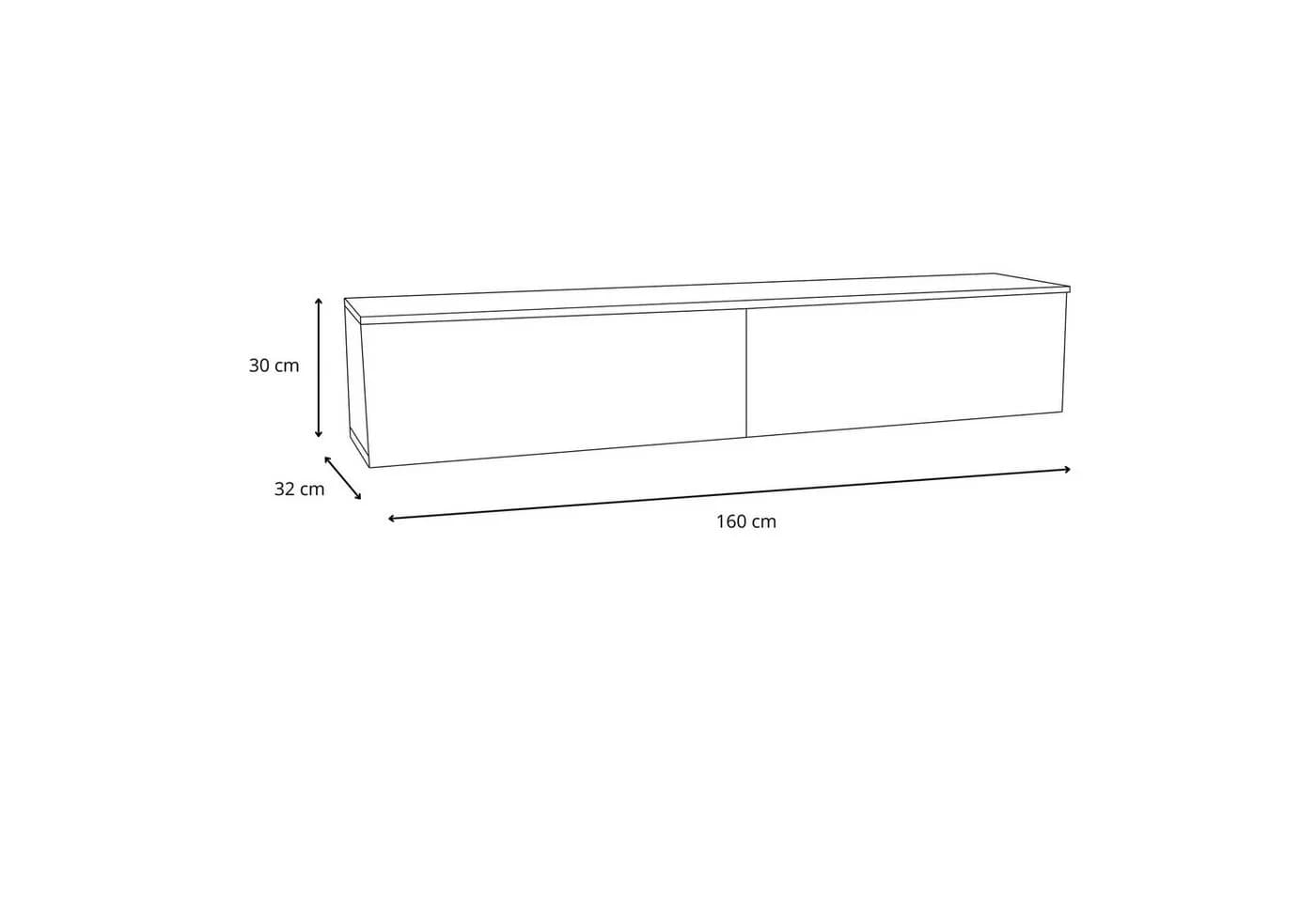 KOBI S.C. TV-Lowboard 160 cm Artisan Eiche Modern - Bild 5