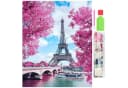 LA CUTE Malen nach Zahlen 5D Diamant Mosaik Stickerei 5D Paris Eiffelturm 30x40cm Bild 2