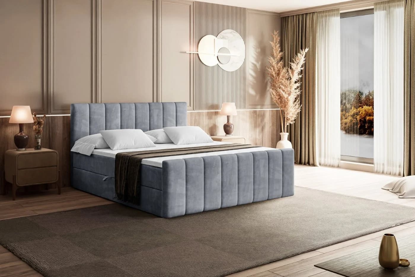 ALTDECOR Boxbett OTTA-Z Grau mit Bettkästen und Topper - Bild 4