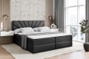 ALTDECOR Boxbett MILTIO Schwarz Kunstleder mit Topper und Bettkästen Bild 2