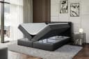 ALTDECOR Boxbett MILTIO Schwarz Kunstleder mit Topper und Bettkästen Bild 5