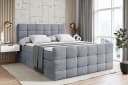 ALTDECOR Boxspringbett APO-Z KING Grau Casablanca mit Bettkasten und Topper Bild 2