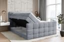 ALTDECOR Boxspringbett APO-Z KING Grau Casablanca mit Bettkasten und Topper Bild 3