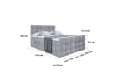 ALTDECOR Boxspringbett APO-Z KING Grau Casablanca mit Bettkasten und Topper Bild 5
