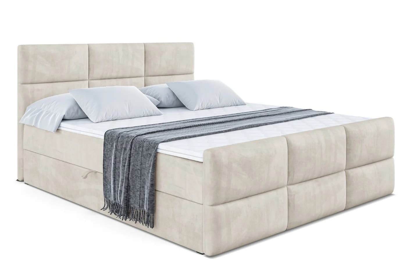 ALTDECOR Boxbett OHIO-Z mit Topper und Bettkästen