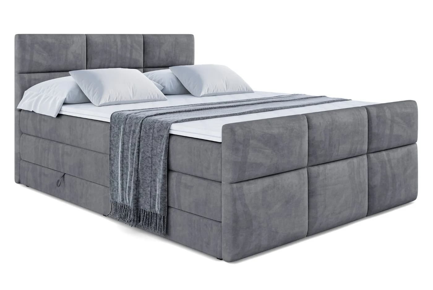 ALTDECOR Boxspringbett Ohio-Z König Doppelbett mit Bettkästen & Topper
