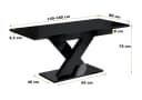 ALTDECOR Esstisch RONX Ausziehbar Schwarz Bild 5