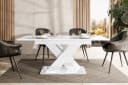 ALTDECOR Esstisch RONX Ausziehbar Weiß Modern Industrial Bild 4