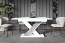 ALTDECOR Esstisch RONX Ausziehbar Weiß/Betonoptik Modern Bild 1