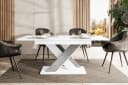 ALTDECOR Esstisch RONX Ausziehbar Weiß/Betonoptik Modern Bild 4