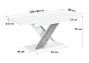 ALTDECOR Esstisch RONX Ausziehbar Weiß/Betonoptik Modern Bild 5