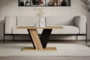 ALTDECOR Couchtisch INEY Modern Braun/Schwarz Holzwerkstoff Bild 4
