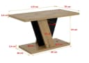 ALTDECOR Couchtisch INEY Modern Braun/Schwarz Holzwerkstoff Bild 5