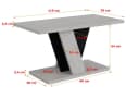 ALTDECOR Couchtisch INEY Modern Industriell Schwarz Grau Betonoptik Bild 5