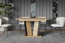 ALTDECOR Esstisch BRIO2 Ausziehbar Braun/Schwarz Modern Industrial Bild 1
