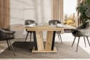 ALTDECOR Esstisch BRIO2 Ausziehbar Braun/Schwarz Modern Industrial Bild 5
