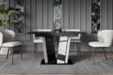 ALTDECOR Esstisch BRIO2 Ausziehbar Schwarz Grau Modern Industrial Bild 1