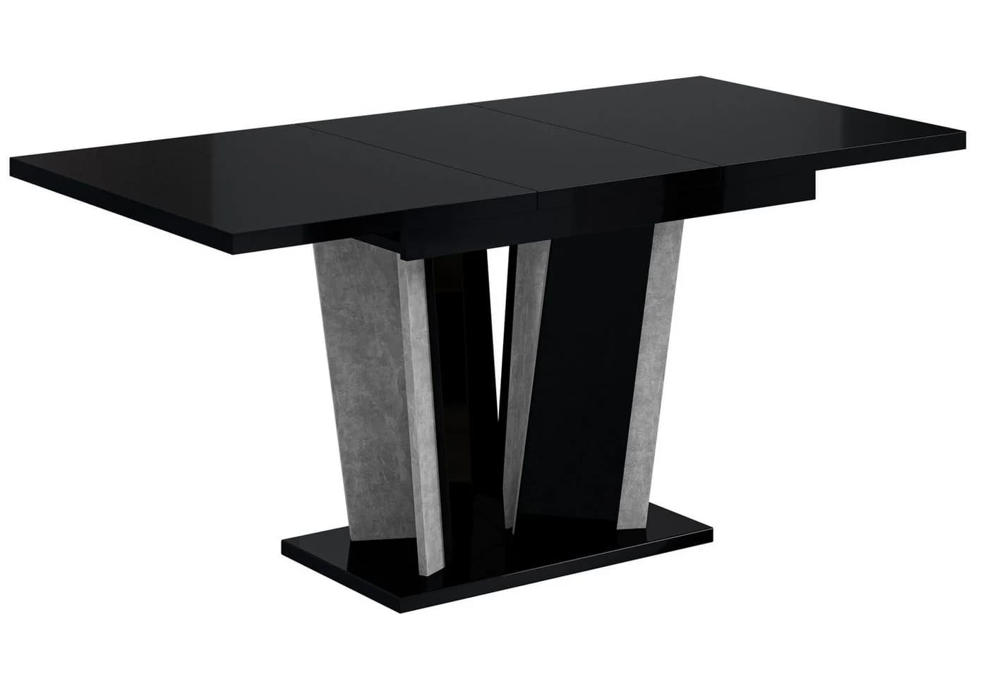 ALTDECOR Esstisch BRIO2 Ausziehbar Schwarz Grau Modern Industrial - Bild 2