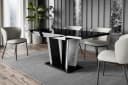 ALTDECOR Esstisch BRIO2 Ausziehbar Schwarz Grau Modern Industrial Bild 3
