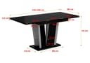 ALTDECOR Esstisch BRIO2 Ausziehbar Schwarz Grau Modern Industrial Bild 4