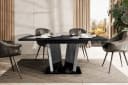 ALTDECOR Esstisch BRIO2 Ausziehbar Schwarz Grau Modern Industrial Bild 5