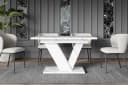 ALTDECOR Esstisch CLASI Ausziehbar Weiß Modern Industrial Bild 1