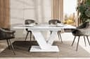 ALTDECOR Esstisch CLASI Ausziehbar Weiß Modern Industrial Bild 5