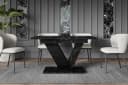 ALTDECOR Esstisch CLASI Schwarz Modern Ausziehbar Bild 1