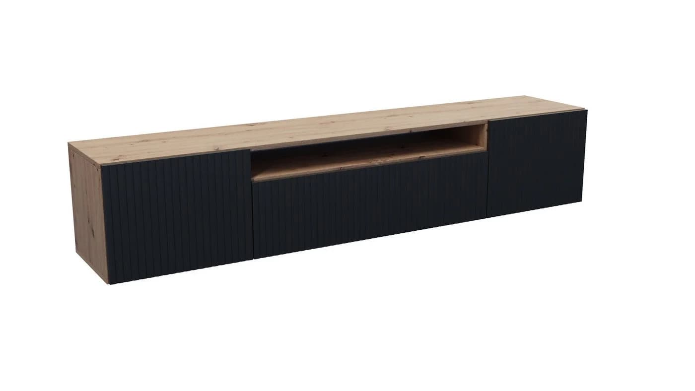 ALTDECOR Lowboard TILO-W TV-Schrank Schwarz Push-to-Open