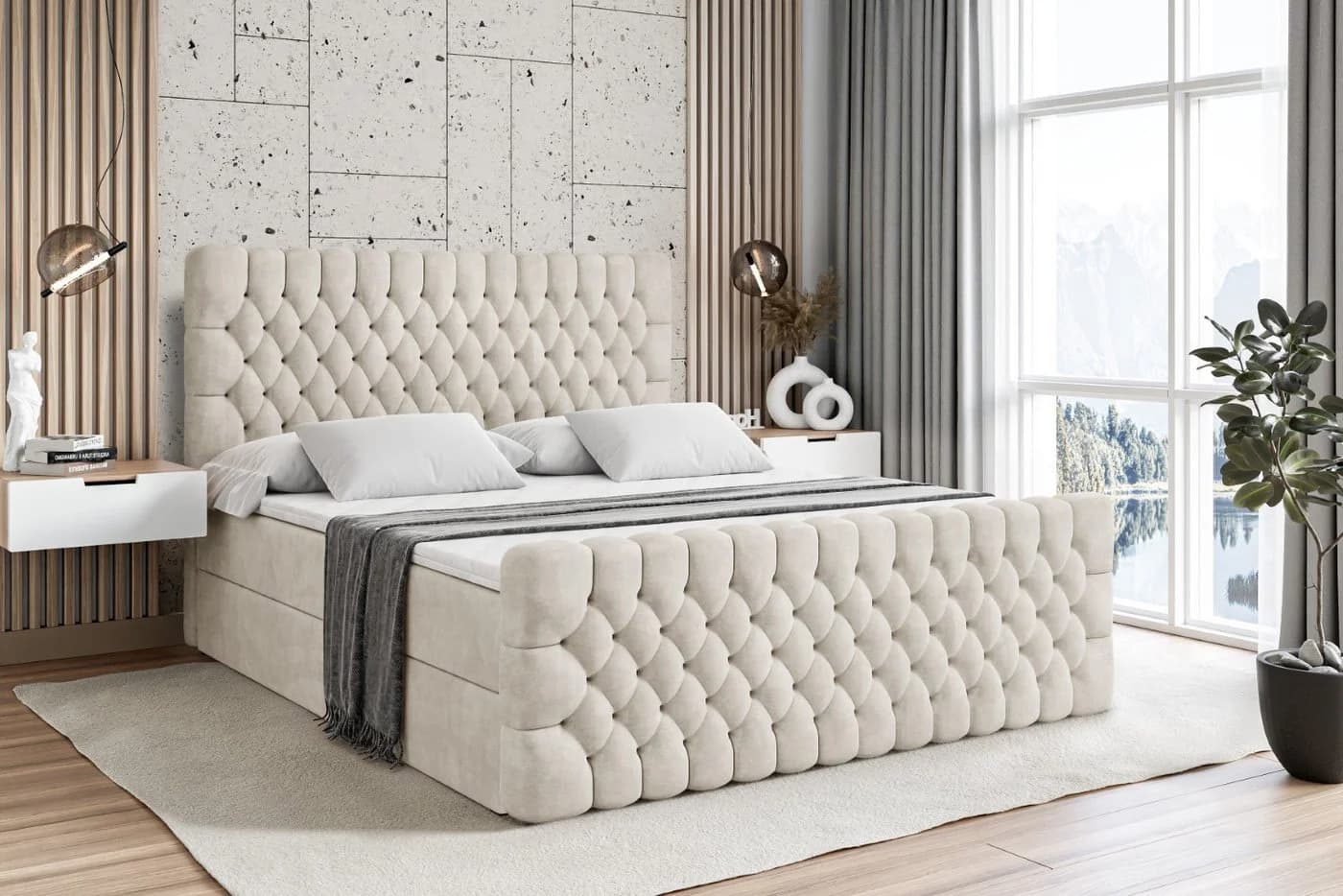 ALTDECOR Boxbett SERENE-Z mit Bettkästen und Topper - Bild 2