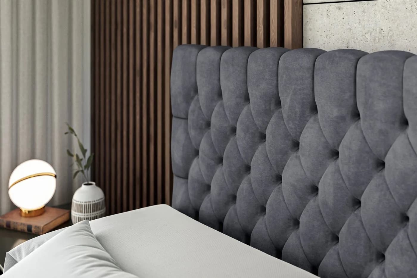 ALTDECOR Boxbett SERENE-Z mit Bettkästen und Topper Grau - Bild 5