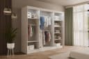 ALTDECOR Schiebetürenschrank VESLI Weiß mit Spiegeltüren & LED Bild 4
