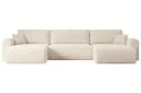 ALTDECOR Wohnlandschaft ORRO-U U-Form Schlafcouch mit Bettkasten Beige Bild 1