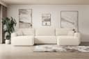 ALTDECOR Wohnlandschaft ORRO-U U-Form Schlafcouch mit Bettkasten Beige Bild 2