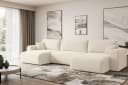 ALTDECOR Wohnlandschaft ORRO-U U-Form Schlafcouch mit Bettkasten Beige Bild 3