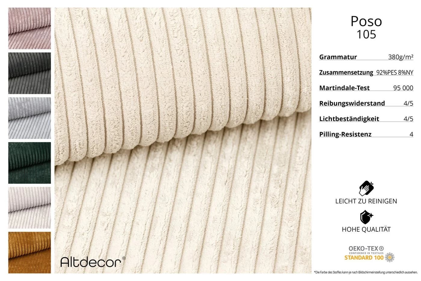 ALTDECOR Wohnlandschaft ORRO-U U-Form Schlafcouch mit Bettkasten Beige - Bild 4